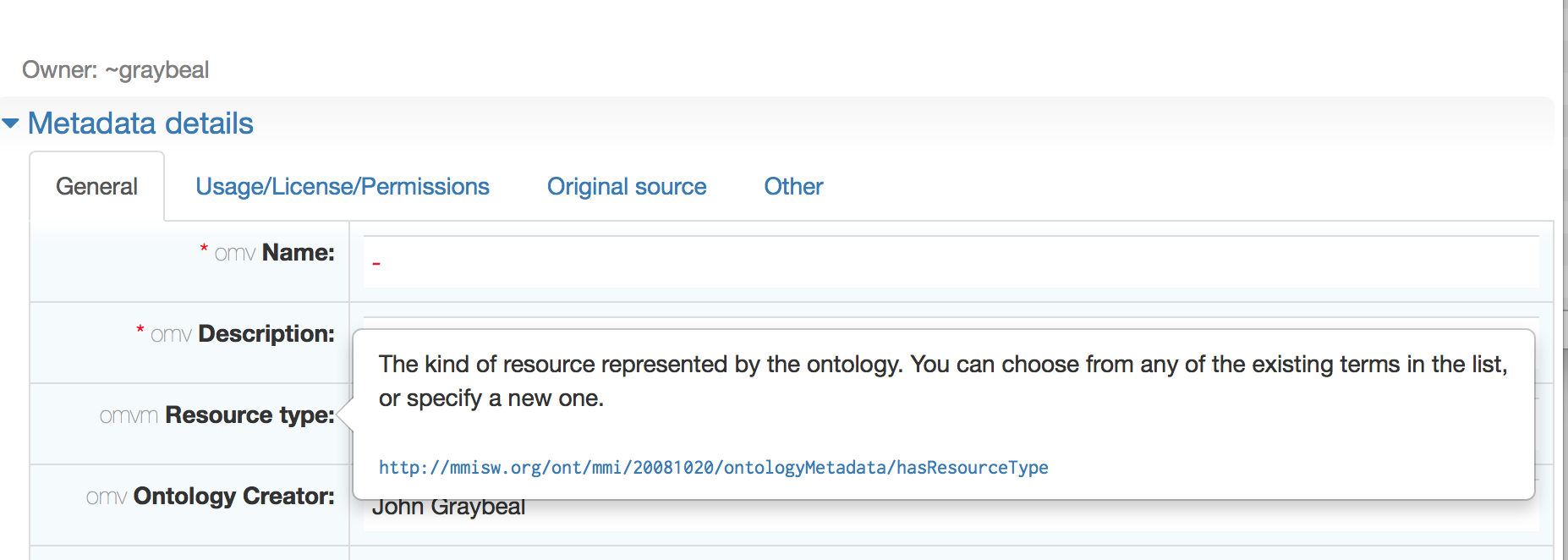 Vocabulary create metadata help